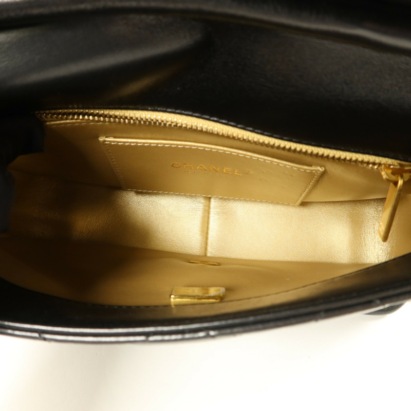 CHANEL 羊皮皮革Chain Shoulder Bag金扣鏈帶肩背袋-4