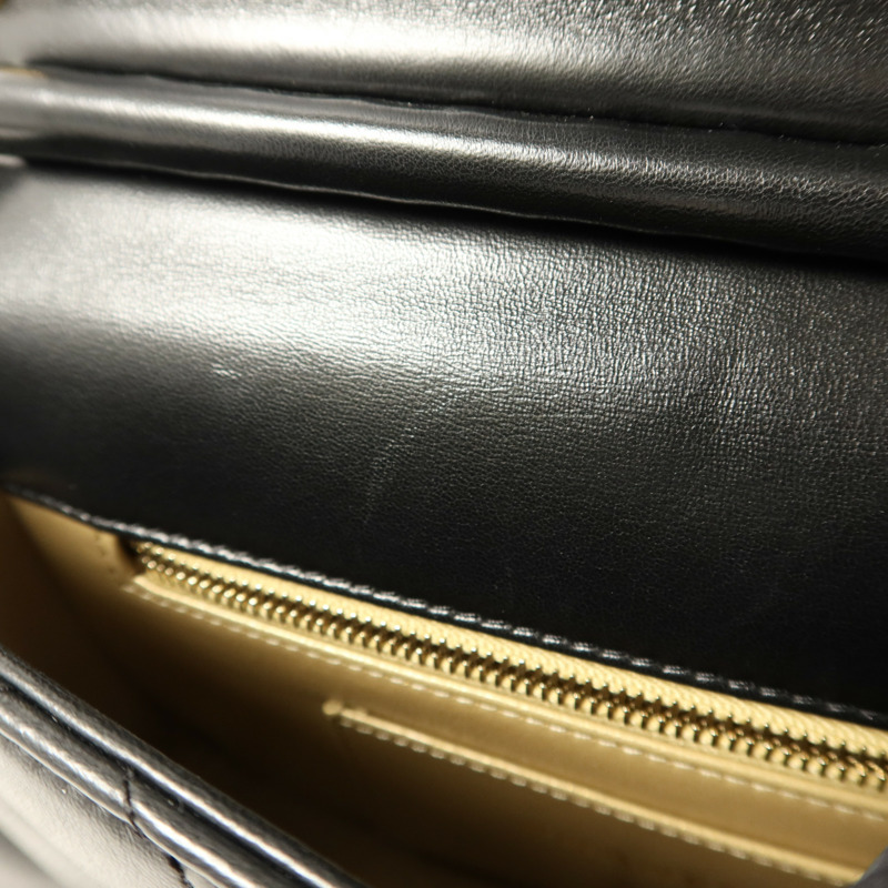 CHANEL 羊皮皮革Chain Shoulder Bag金扣鏈帶肩背袋-17