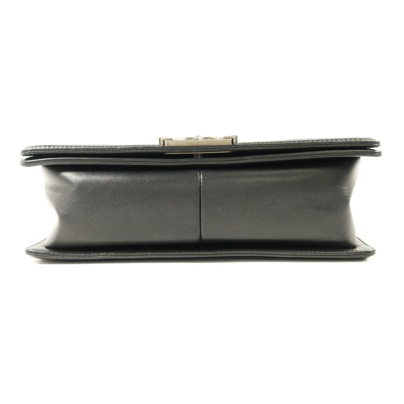 CHANEL 羊皮皮革Boy 25銀扣鏈帶肩背袋-3