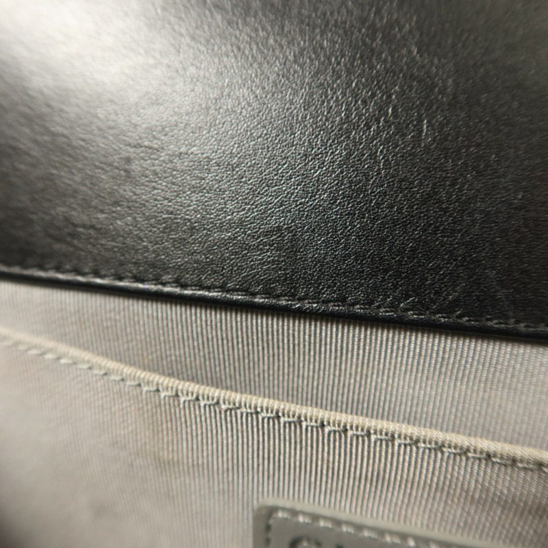 CHANEL 羊皮皮革Boy 25銀扣鏈帶肩背袋-19