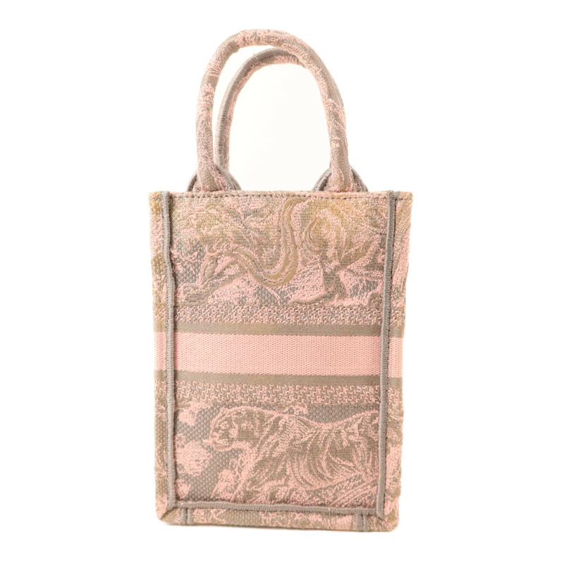 Dior 帆布Mini Vertical Book Tote金扣手挽肩背兩用袋-1