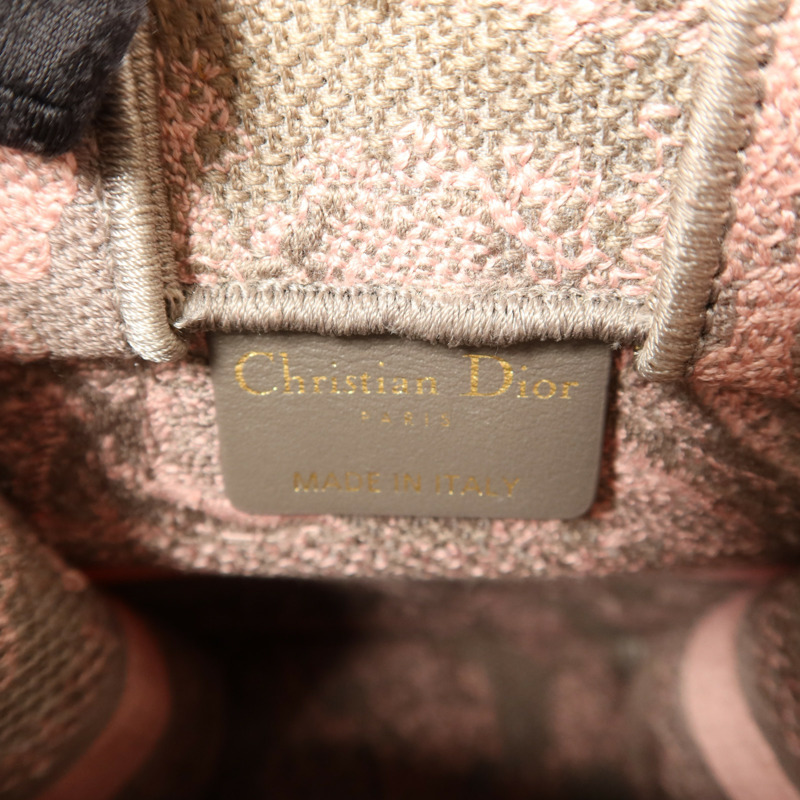 Dior 帆布Mini Vertical Book Tote金扣手挽肩背兩用袋-5