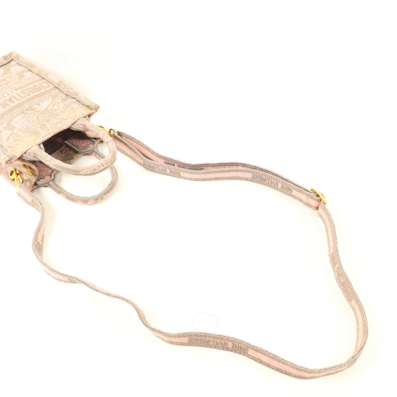 Dior 帆布Mini Vertical Book Tote金扣手挽肩背兩用袋-7