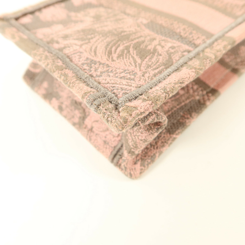 Dior 帆布Mini Vertical Book Tote金扣手挽肩背兩用袋-13