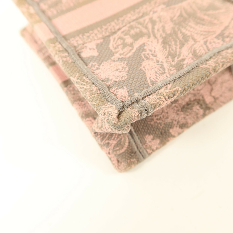 Dior 帆布Mini Vertical Book Tote金扣手挽肩背兩用袋-14