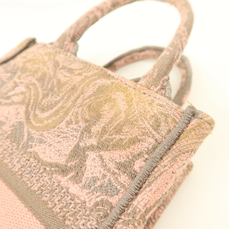 Dior 帆布Mini Vertical Book Tote金扣手挽肩背兩用袋-15