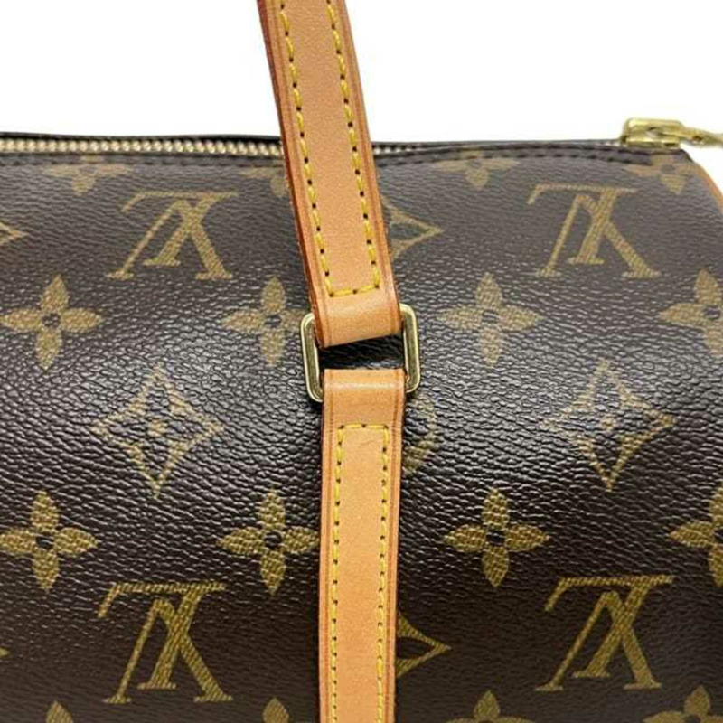 Louis Vuitton Papillon 30 手提包，F-25313，棕色，Monogram M51385，帆布，天然皮革 MB1025，LOUIS VUITTON 迷你波士頓包，圓柱形，女士。-8