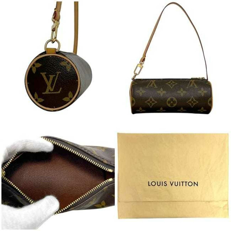 Louis Vuitton Papillon 30 手提包，F-25313，棕色，Monogram M51385，帆布，天然皮革 MB1025，LOUIS VUITTON 迷你波士頓包，圓柱形，女士。-10