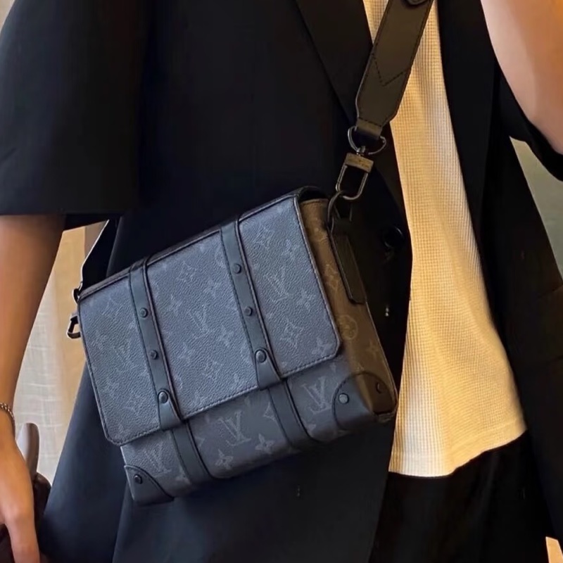 LV Trunk黑武士盒子包 芯片款 尺寸24*19*6 黑老花-2