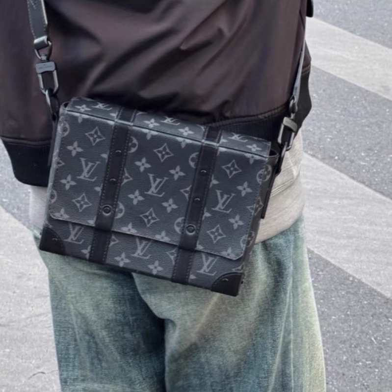 LV Trunk黑武士盒子包 芯片款 尺寸24*19*6 黑老花-4