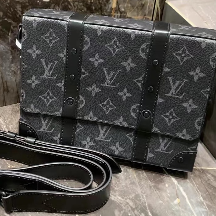 LV Trunk黑武士盒子包 芯片款 尺寸24*19*6 黑老花-8
