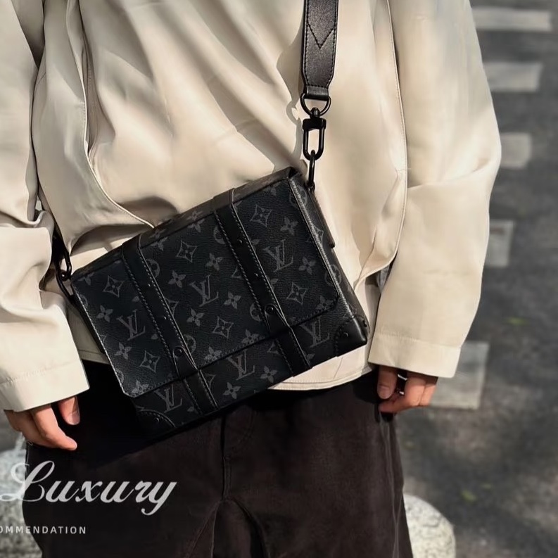 LV Trunk黑武士盒子包 芯片款 尺寸24*19*6 黑老花-9