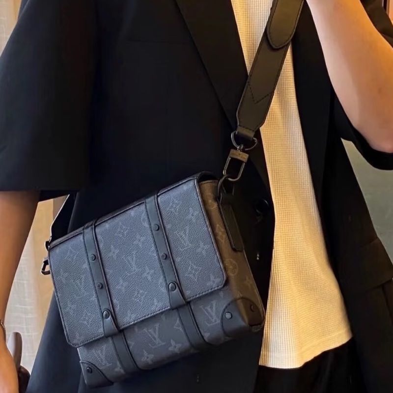 LV Trunk黑武士盒子包 芯片款 尺寸24*19*6 黑老花-20