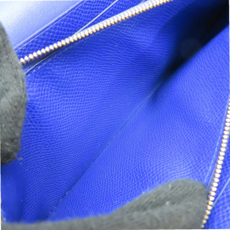 藍色 Epsom牛皮 Constance 長夾 A刻 金釦【HERMES 愛馬仕】-5