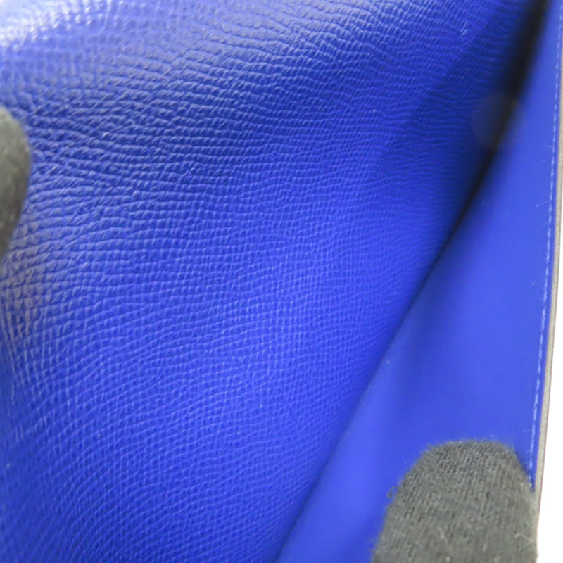 藍色 Epsom牛皮 Constance 長夾 A刻 金釦【HERMES 愛馬仕】-7