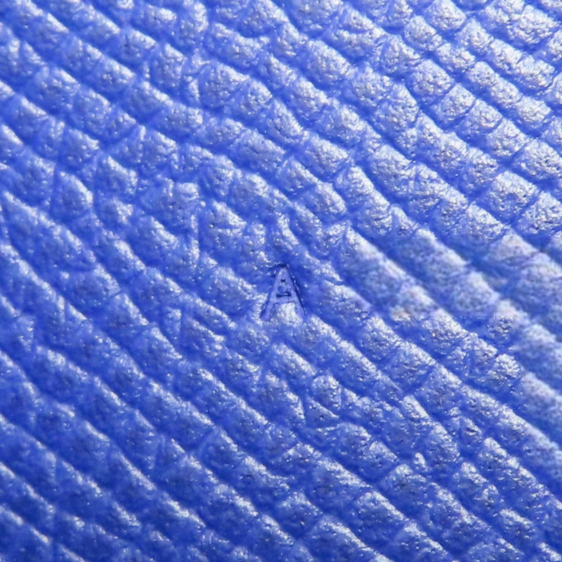 藍色 Epsom牛皮 Constance 長夾 A刻 金釦【HERMES 愛馬仕】-9