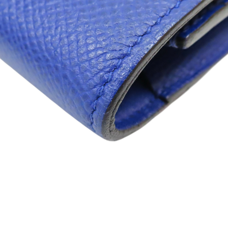 藍色 Epsom牛皮 Constance 長夾 A刻 金釦【HERMES 愛馬仕】-15