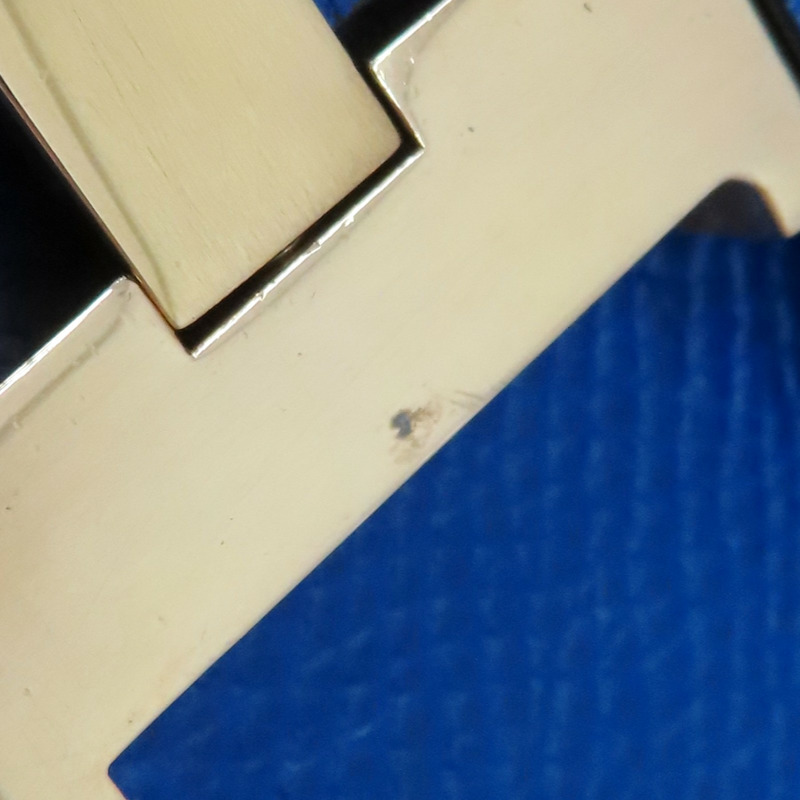 藍色 Epsom牛皮 Constance 長夾 A刻 金釦【HERMES 愛馬仕】-16