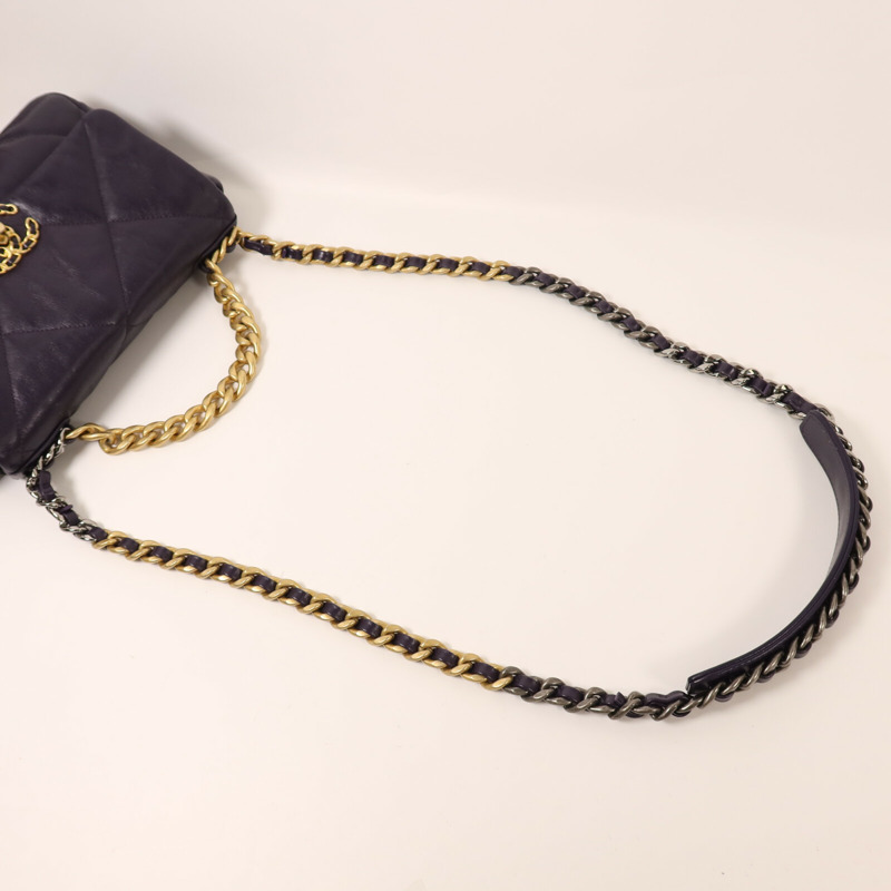 CHANEL 羊皮皮革C19 Small手挽肩背兩用袋-7