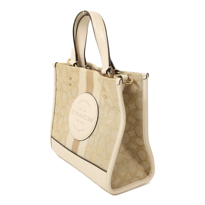 COACH 帆布/牛皮皮革2 Way Shoulder金扣手挽肩背兩用袋-2