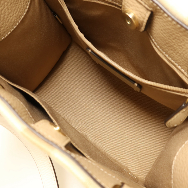 COACH 帆布/牛皮皮革2 Way Shoulder金扣手挽肩背兩用袋-4