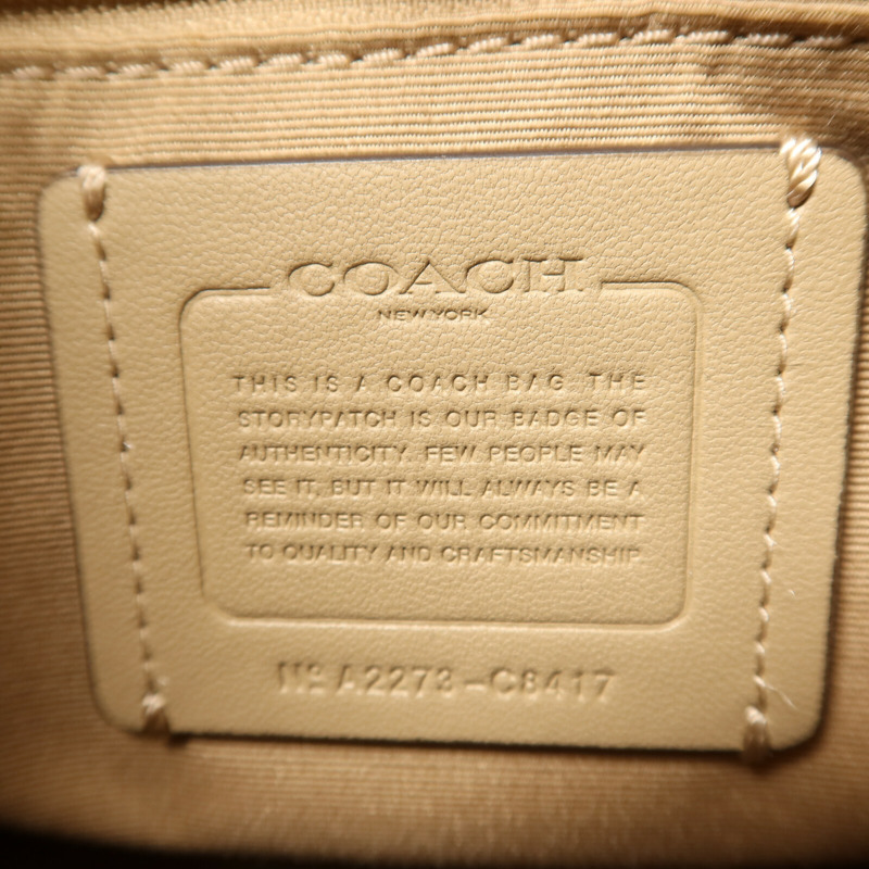 COACH 帆布/牛皮皮革2 Way Shoulder金扣手挽肩背兩用袋-5