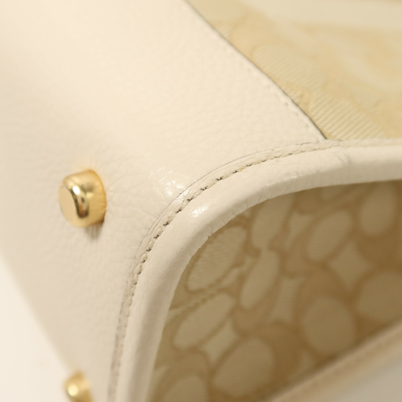 COACH 帆布/牛皮皮革2 Way Shoulder金扣手挽肩背兩用袋-15