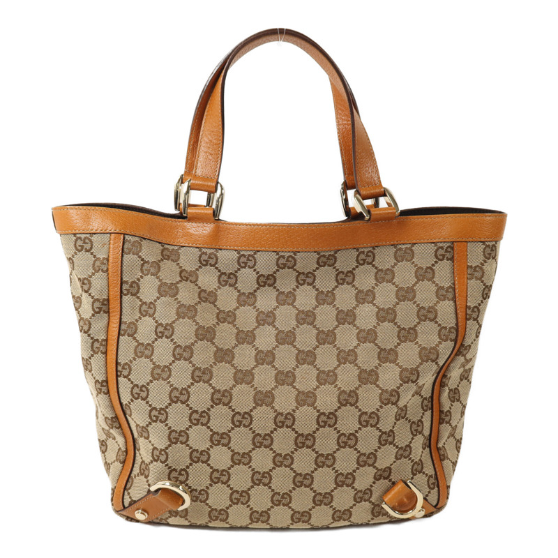 GUCCI 帆布Hand Bag金扣手挽袋-1
