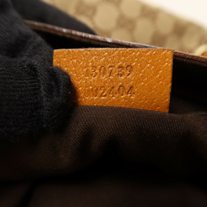 GUCCI 帆布Hand Bag金扣手挽袋-6