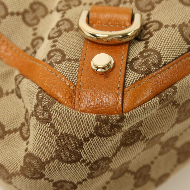GUCCI 帆布Hand Bag金扣手挽袋-10