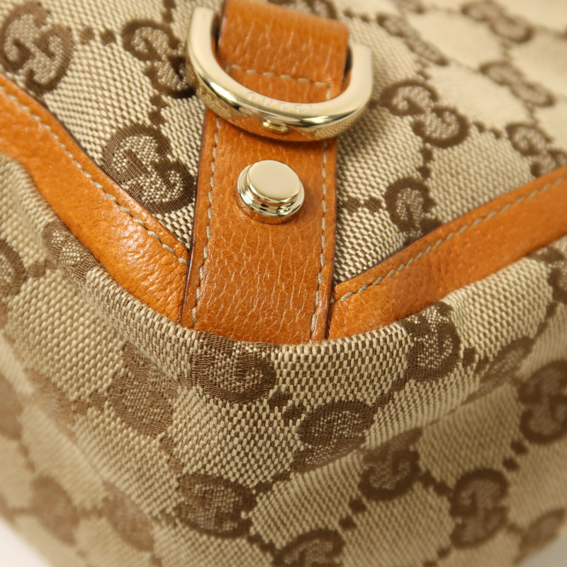 GUCCI 帆布Hand Bag金扣手挽袋-11