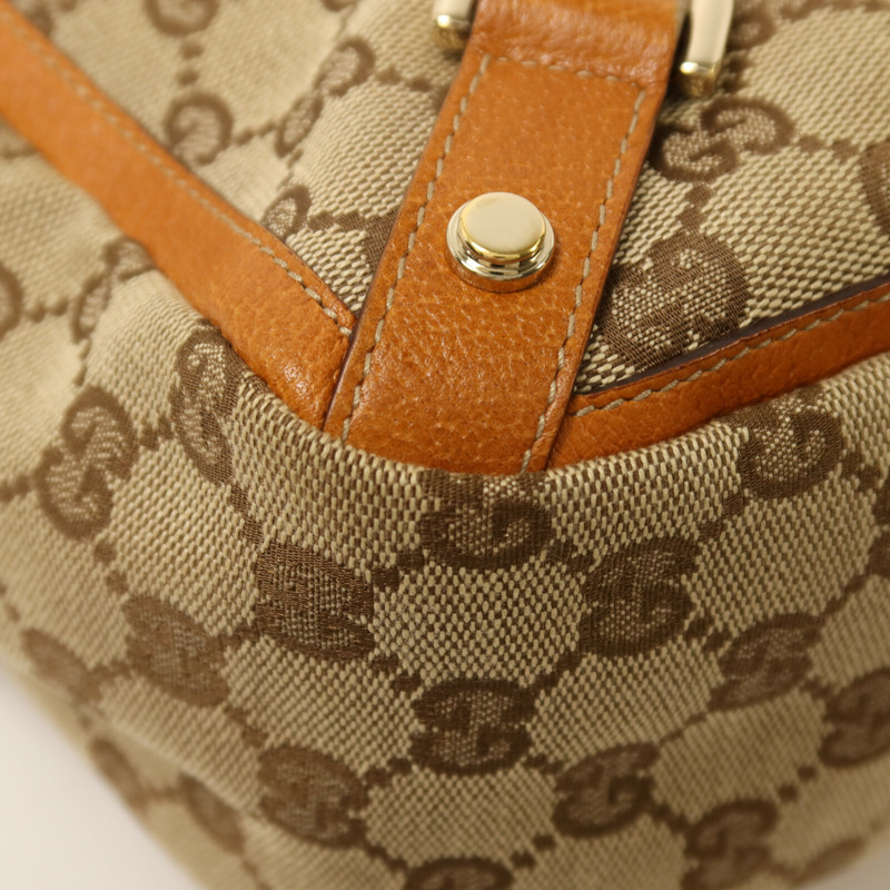 GUCCI 帆布Hand Bag金扣手挽袋-12