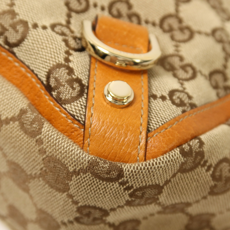 GUCCI 帆布Hand Bag金扣手挽袋-13