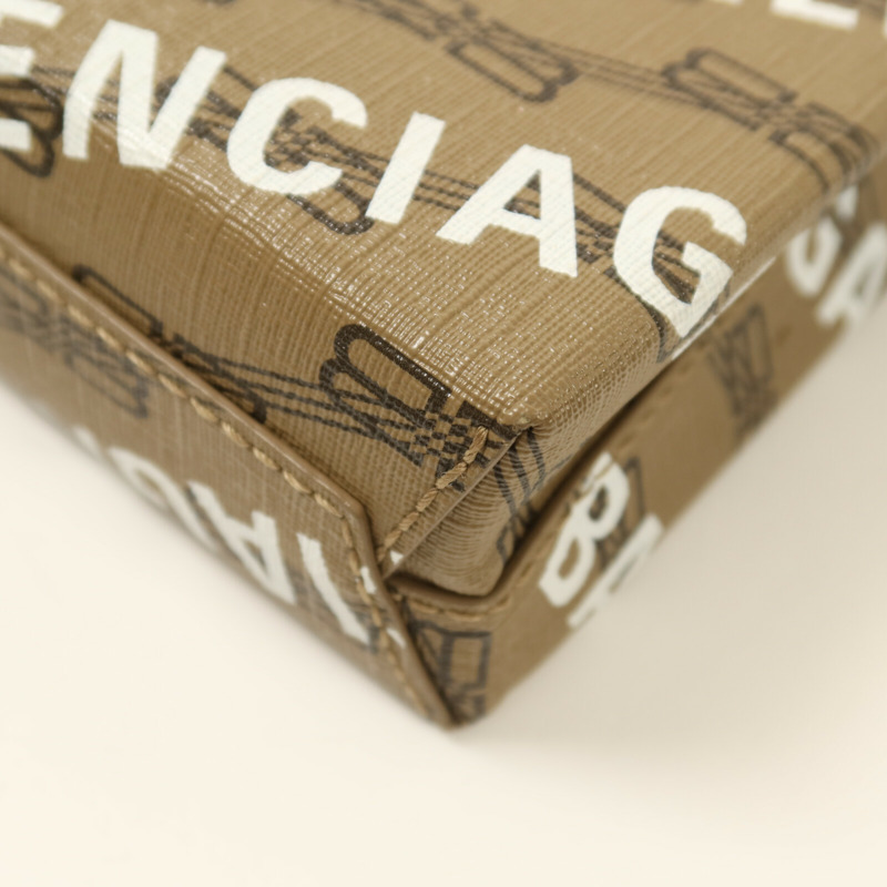 BALENCIAGA 塗層帆布/牛皮皮革2 way Shoulder金扣手挽肩背兩用袋-13