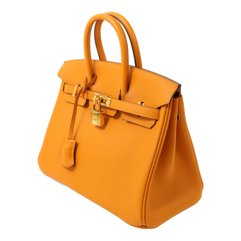 HERMES Swift皮革Birkin 25金扣手挽袋Apricot-2