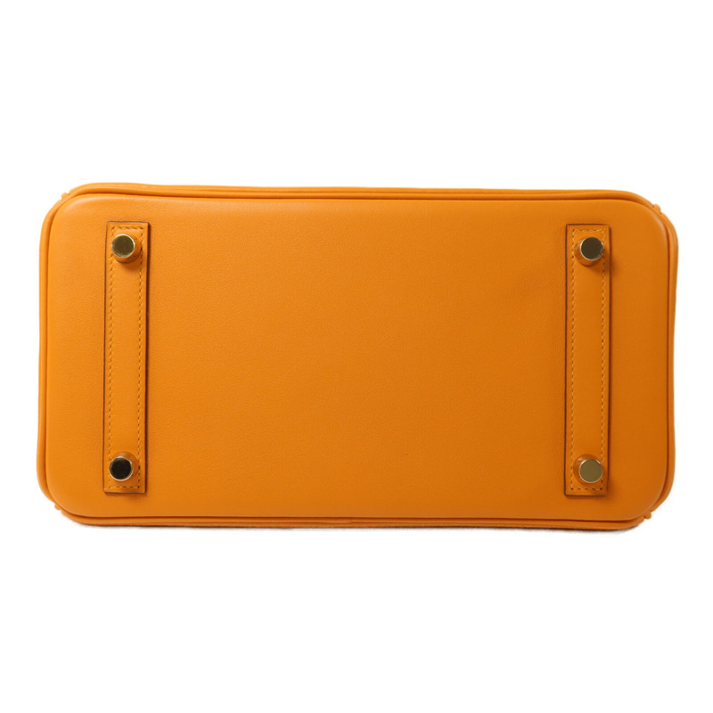 HERMES Swift皮革Birkin 25金扣手挽袋Apricot-3