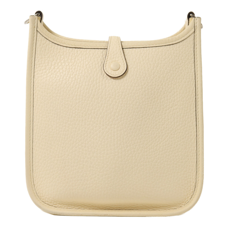 HERMES Clemence皮革Evelyne TPM銀扣肩背袋Nata-1