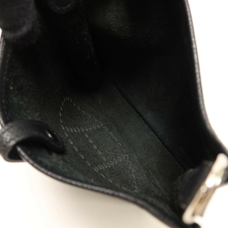HERMES Epsom皮革Evelyne TPM銀扣肩背袋Noir-4
