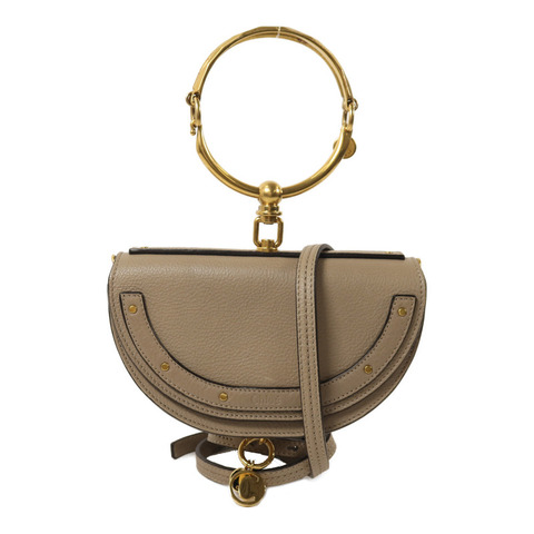 Chloe 牛皮皮革Nile Minaudiere Bracelet Bag金扣手挽肩背兩用袋