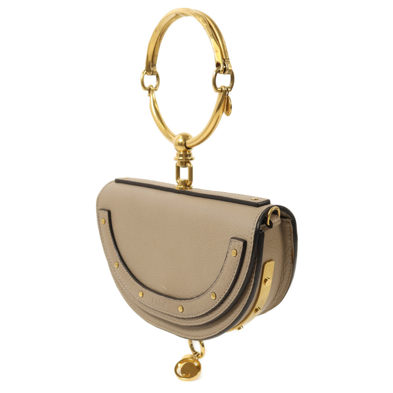 Chloe 牛皮皮革Nile Minaudiere Bracelet Bag金扣手挽肩背兩用袋-2