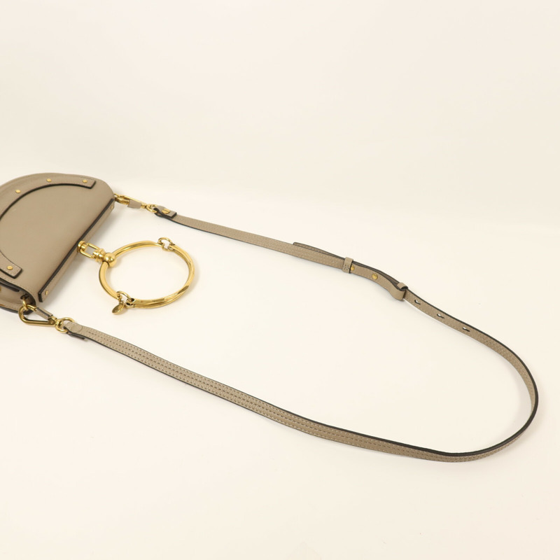 Chloe 牛皮皮革Nile Minaudiere Bracelet Bag金扣手挽肩背兩用袋-7