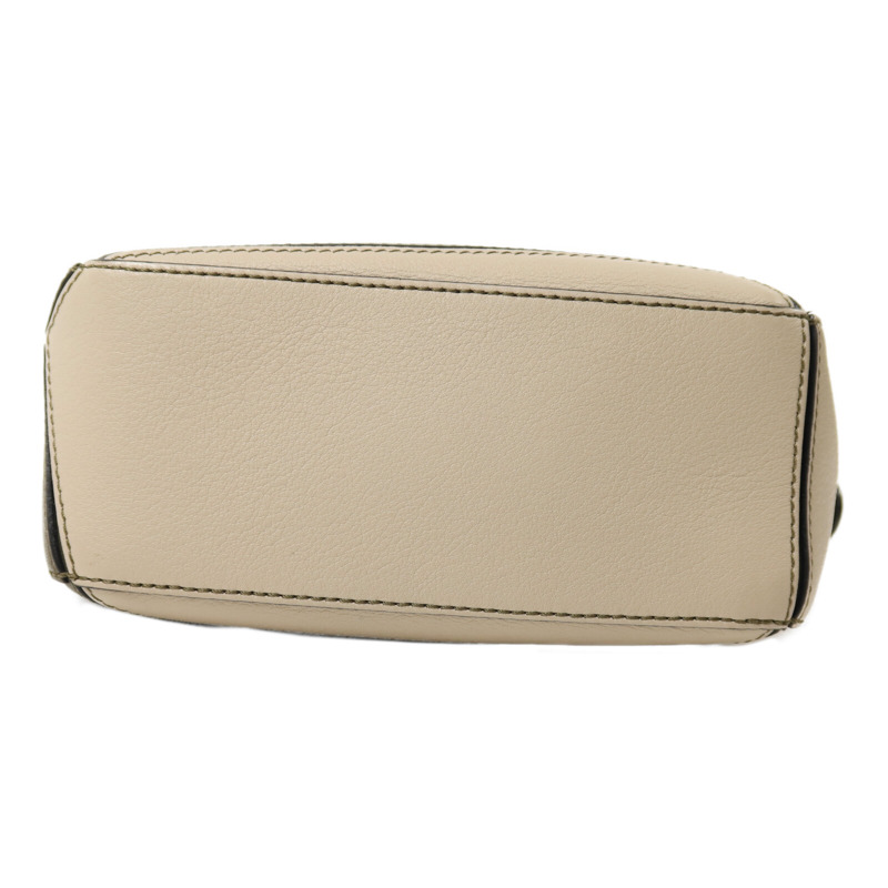 LOEWE 牛皮皮革Mini Puzzle金扣手挽肩背兩用袋-3