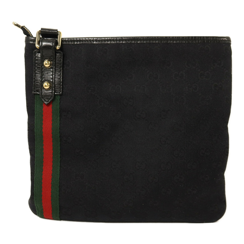 GUCCI 帆布Shoulder Bag金扣肩背袋-1