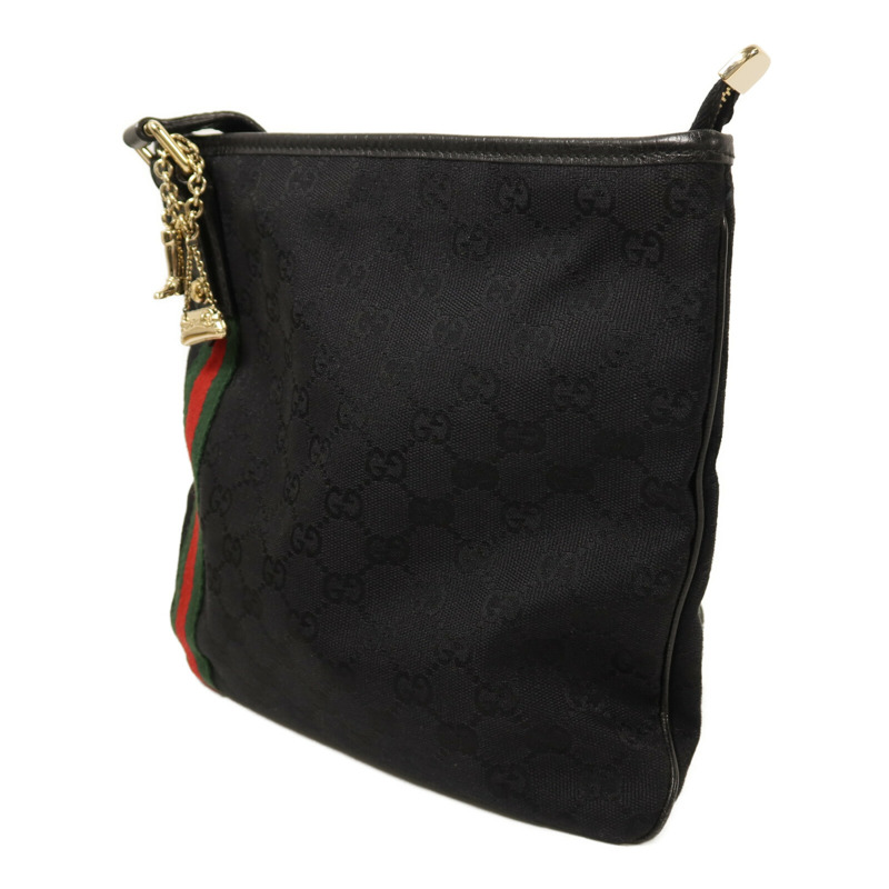 GUCCI 帆布Shoulder Bag金扣肩背袋-2