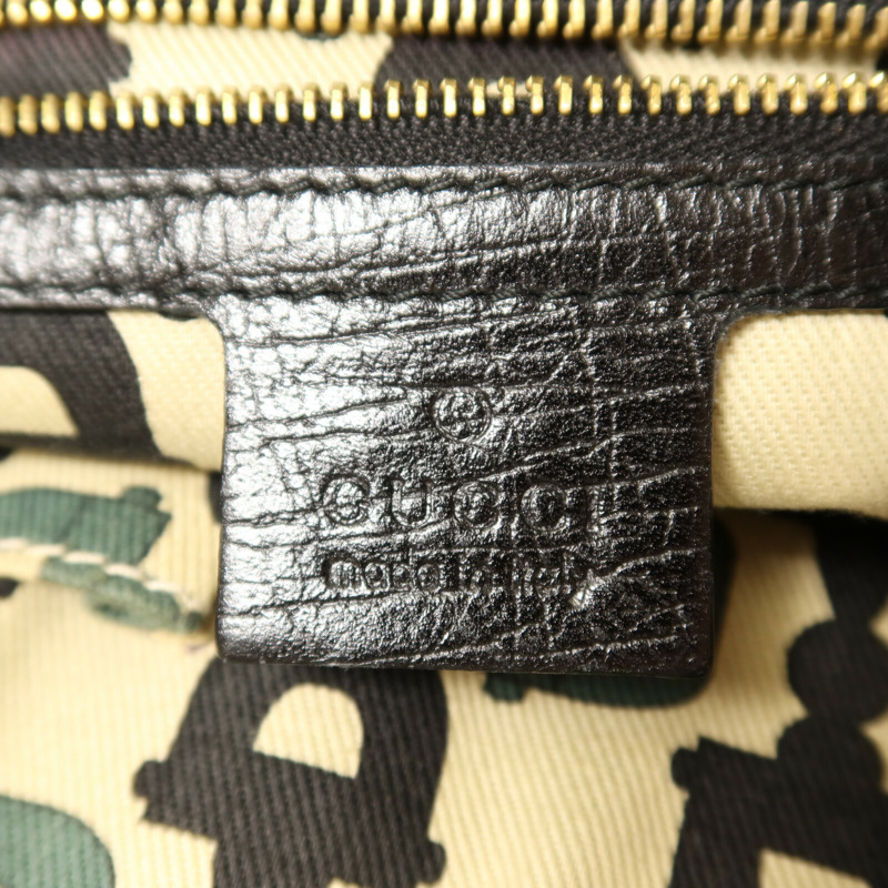 GUCCI 帆布Shoulder Bag金扣肩背袋-5