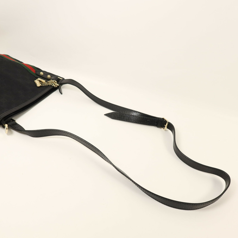 GUCCI 帆布Shoulder Bag金扣肩背袋-7