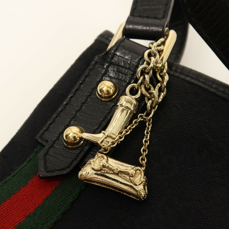 GUCCI 帆布Shoulder Bag金扣肩背袋-9