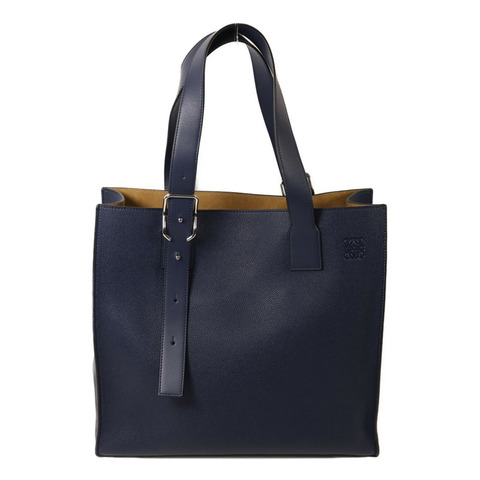 LOEWE 牛皮皮革Buckle Horizontal Tote銀扣手挽袋