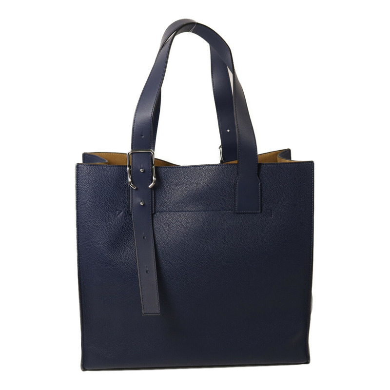 LOEWE 牛皮皮革Buckle Horizontal Tote銀扣手挽袋-1