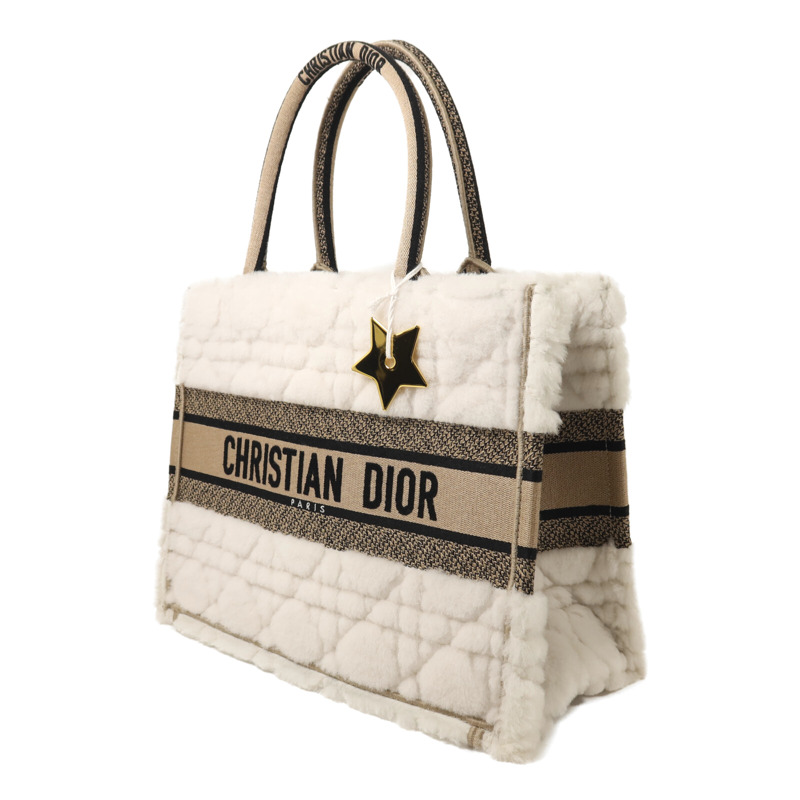 Dior 羊毛/帆布Book Tote Medium手挽袋-2